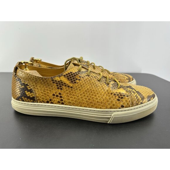 Gucci Phyton Snakeskin Yellow Sneakers For Man Size 10.5-Gucci - Picture 6 of 16